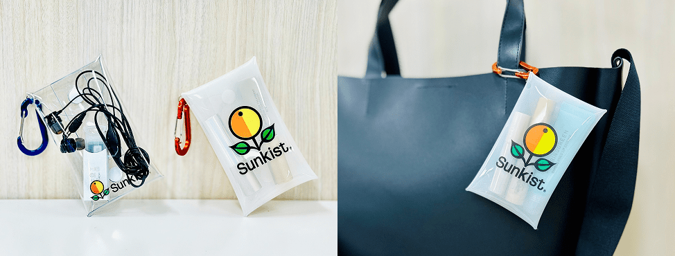 カラビナ付きクリアケース